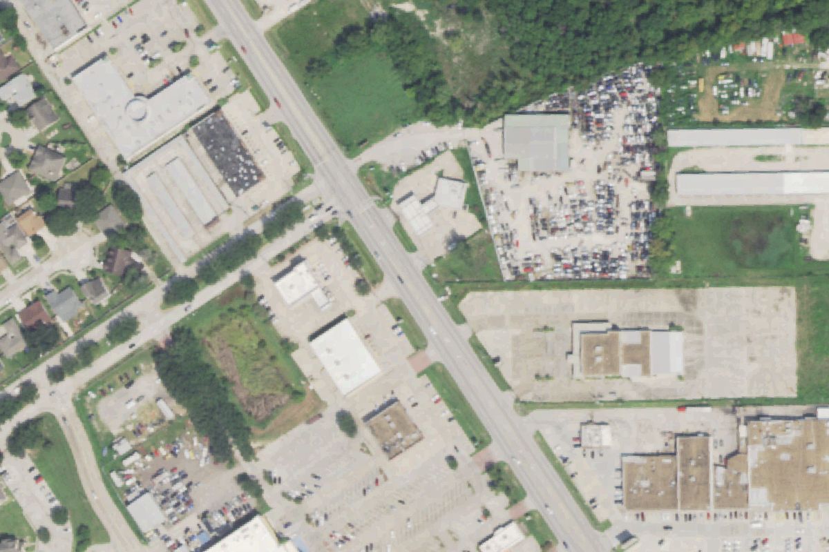 Aerial photo of AJ Auto Parts