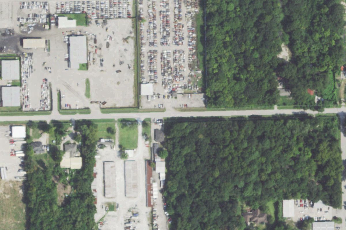 Aerial photo of Tonys Auto Salvage at 900 Northville St
