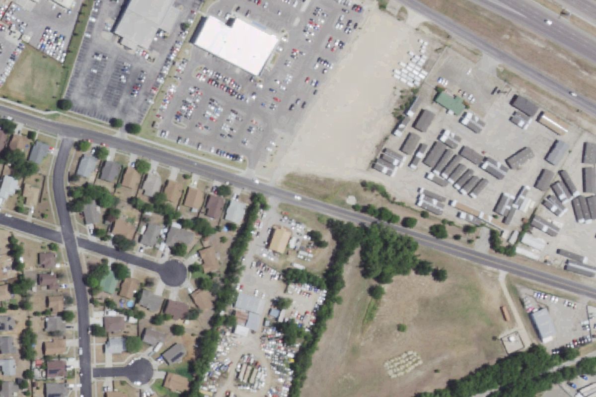 Aerial photo of B & T Used Auto Parts at 3700 Bacon Ranch Rd