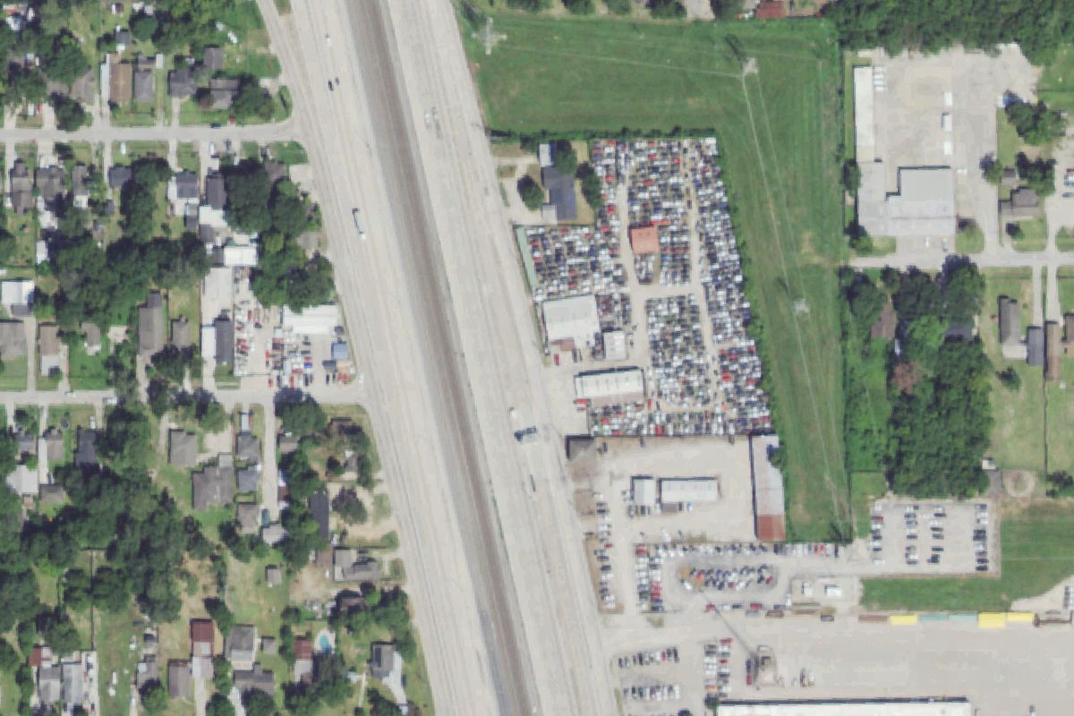 Aerial photo of Mittag Auto Salvage at 8910 E Hardy Rd