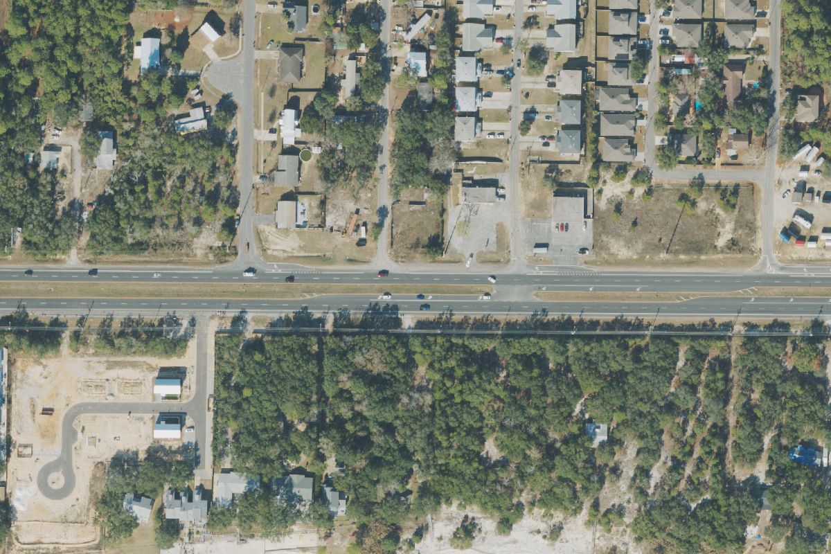 Aerial photo of Gulf Coast Car Cash