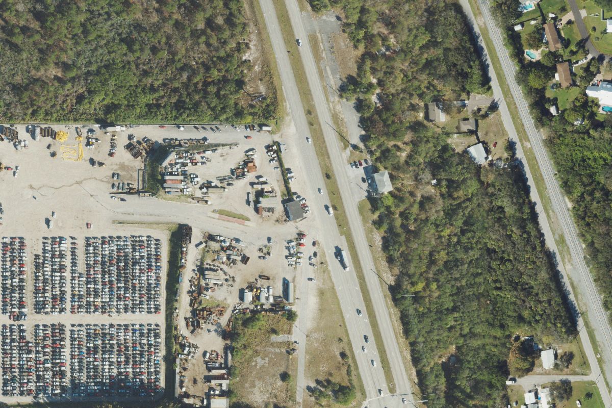 Aerial photo of A & a Auto Salvage at 3685 N US Highway 1
