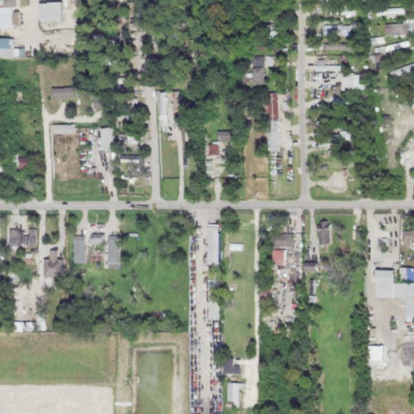 Aerial photo of Gulf Bank Used Auto Parts