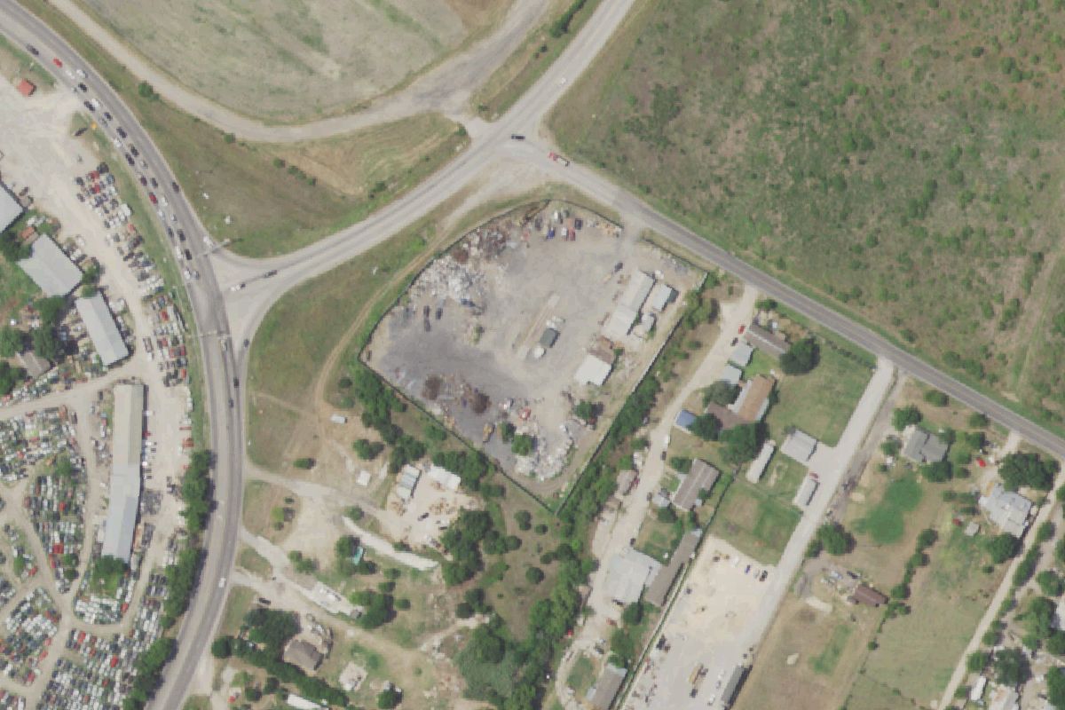 Aerial photo of ABS Metal Recycling at 10519 McAngus Road