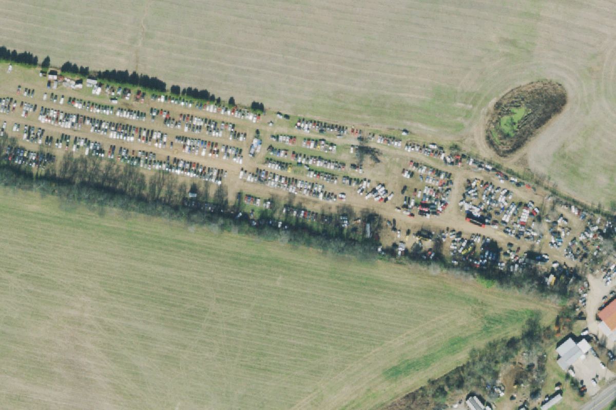 Aerial photo of Normans Auto Sales