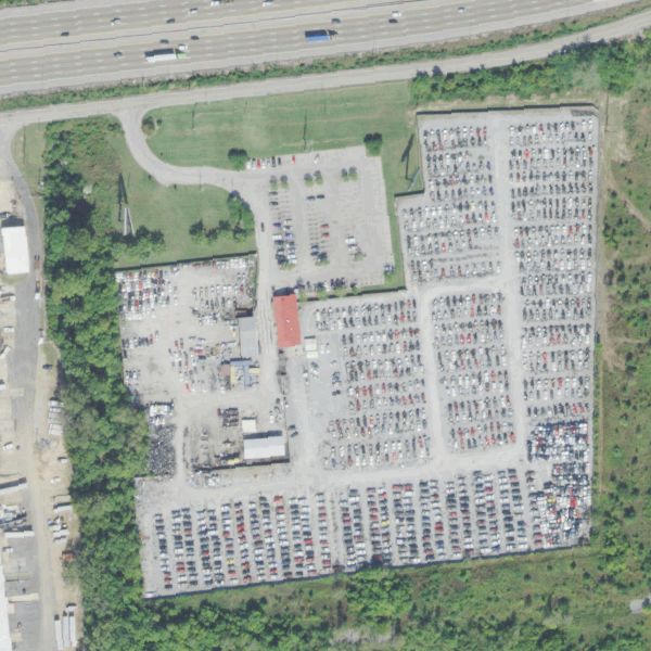 Aerial photo of Pull-A-Part Memphis