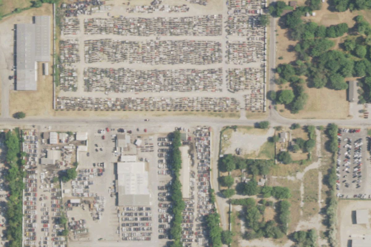 Aerial photo of Cowtown Salvage