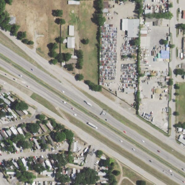 Aerial photo of Lane Recyclers