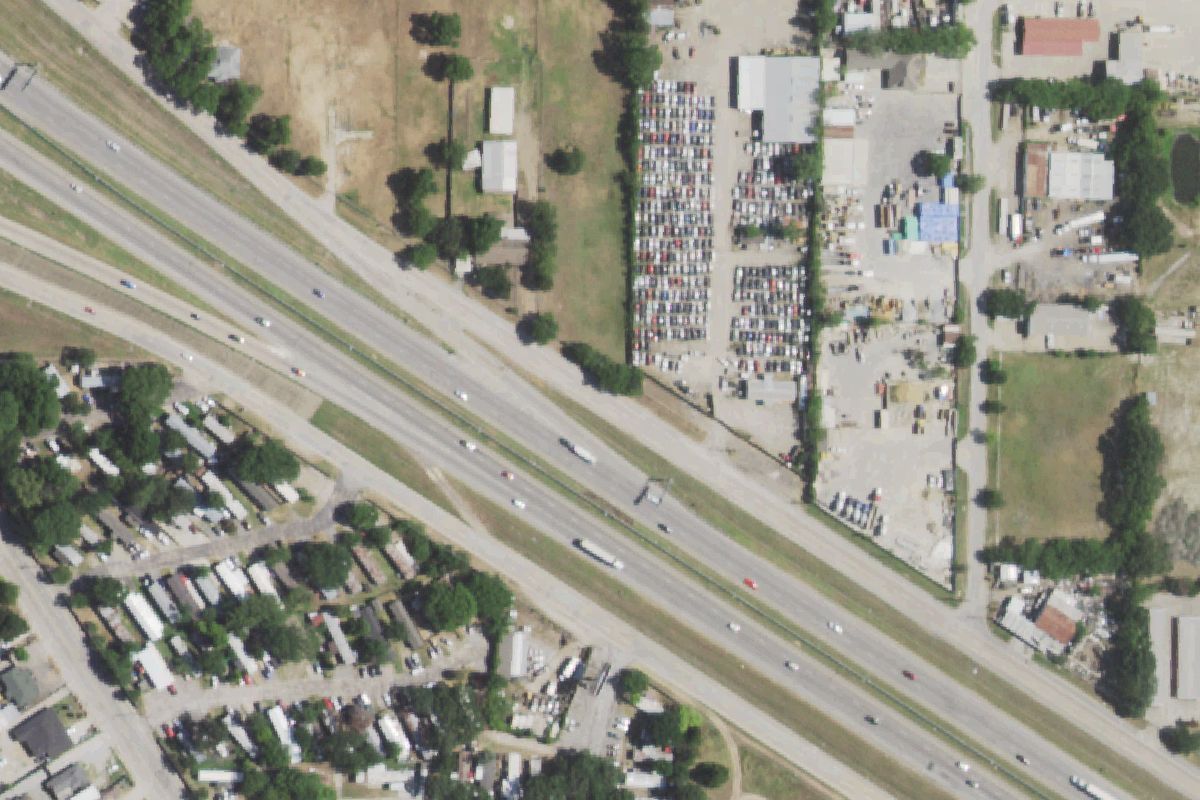 Aerial photo of Lane Recyclers at 11521 C F Hawn Fwy