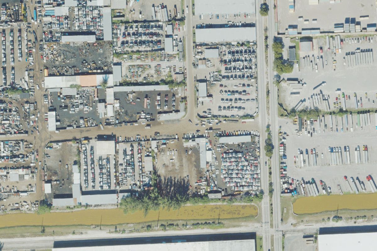 Aerial photo of MR Used Auto Part at 12805 Port Said Rd
