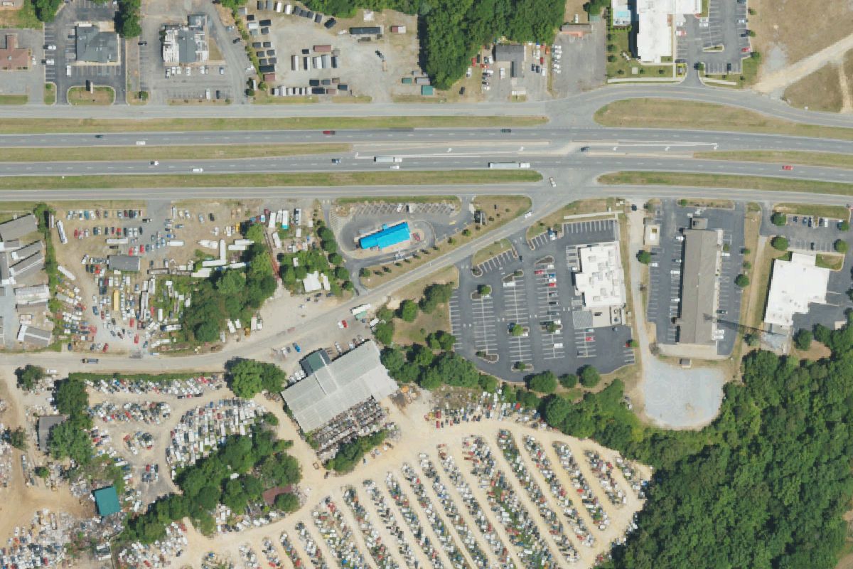 Aerial photo of Auto Parts U Pull - Shelby at 1025 County Home Rd
