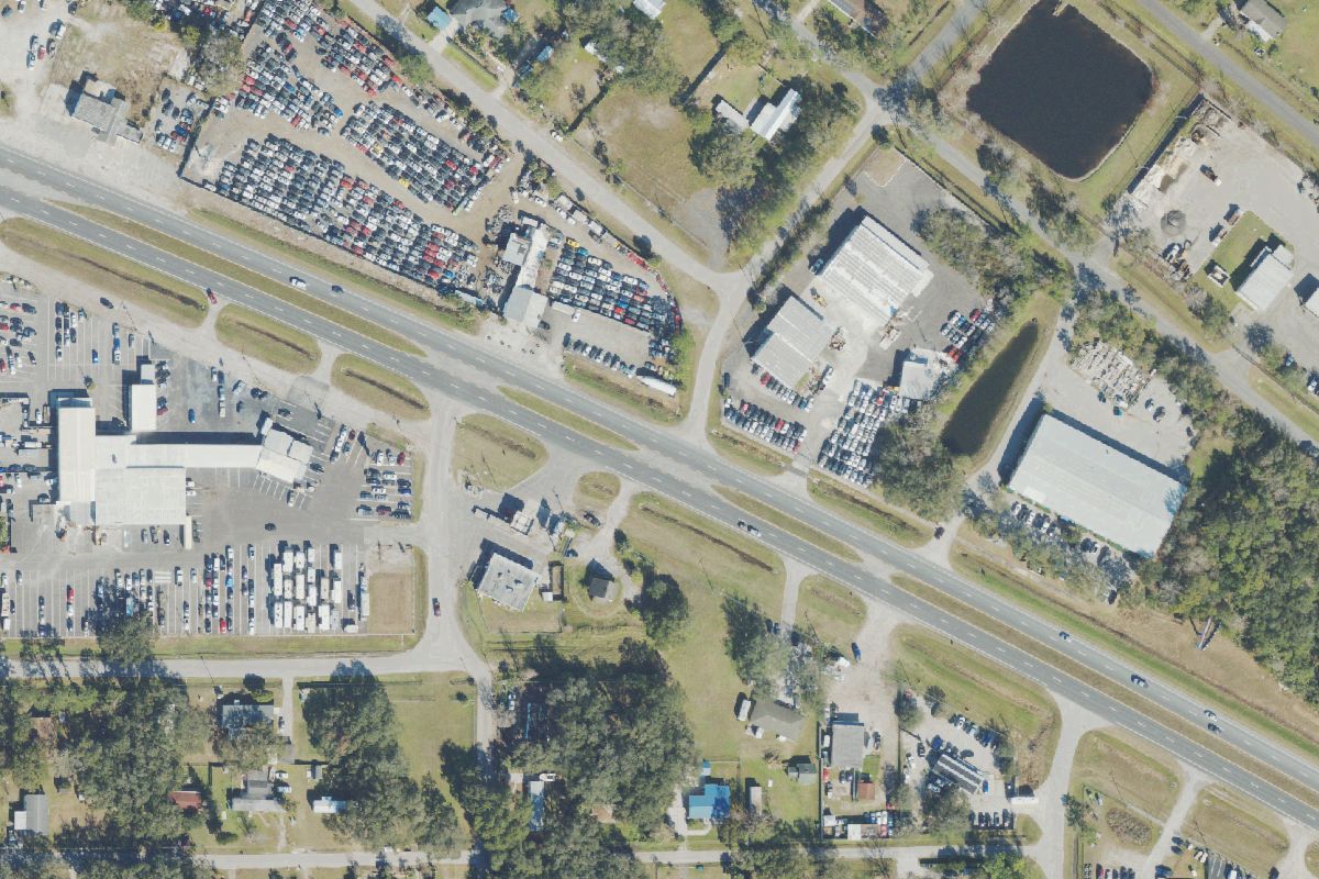 Aerial photo of ABC Used Auto Parts at 18609 E Colonial Dr
