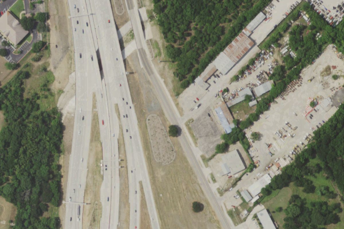 Aerial photo of Austin Vee Dub at 1111 Old Bastrop Hwy