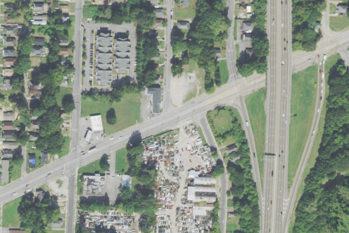 Aerial photo of Memphis Auto Parts