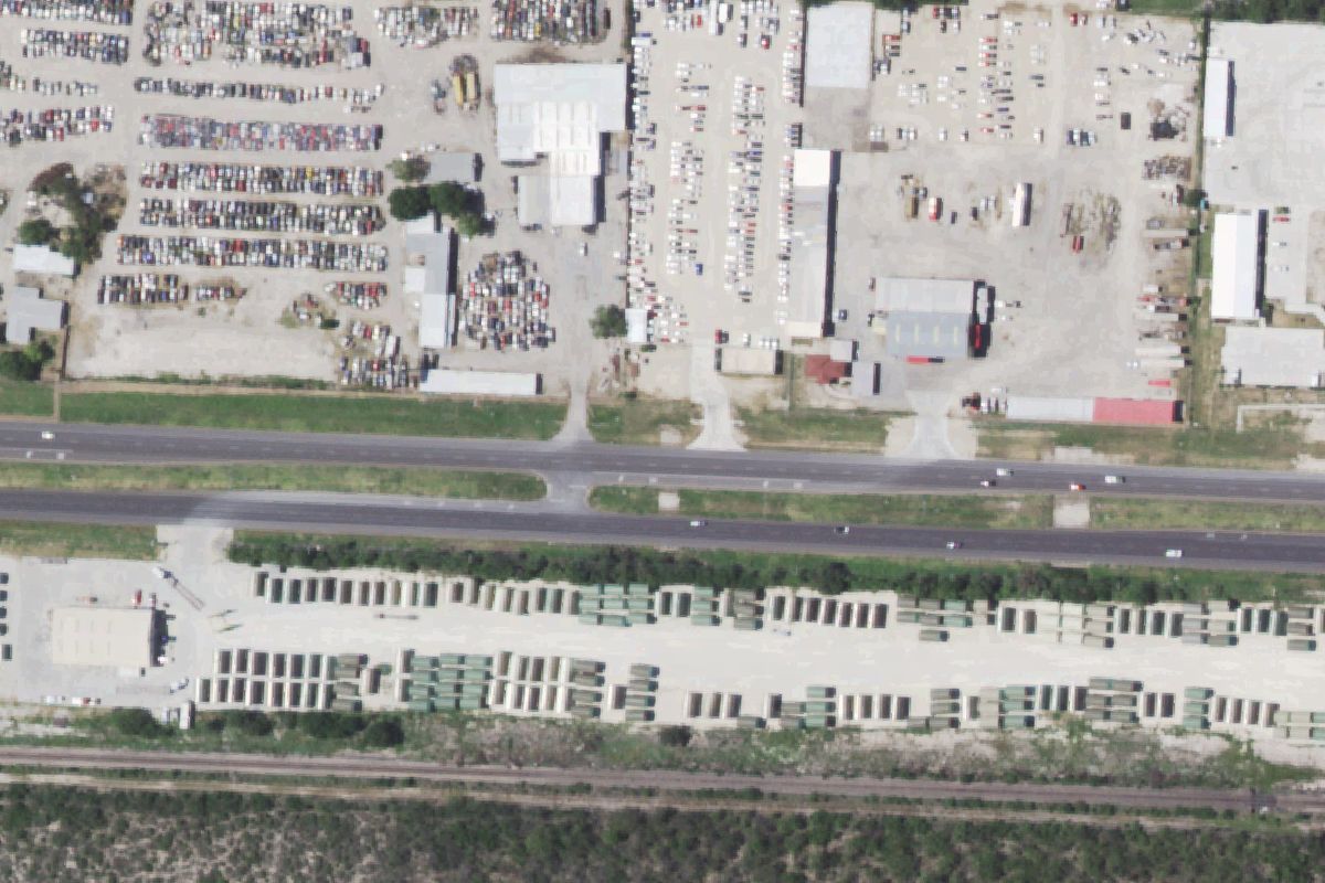 Aerial photo of American Auto Parts at 4200 Hwy 90 East