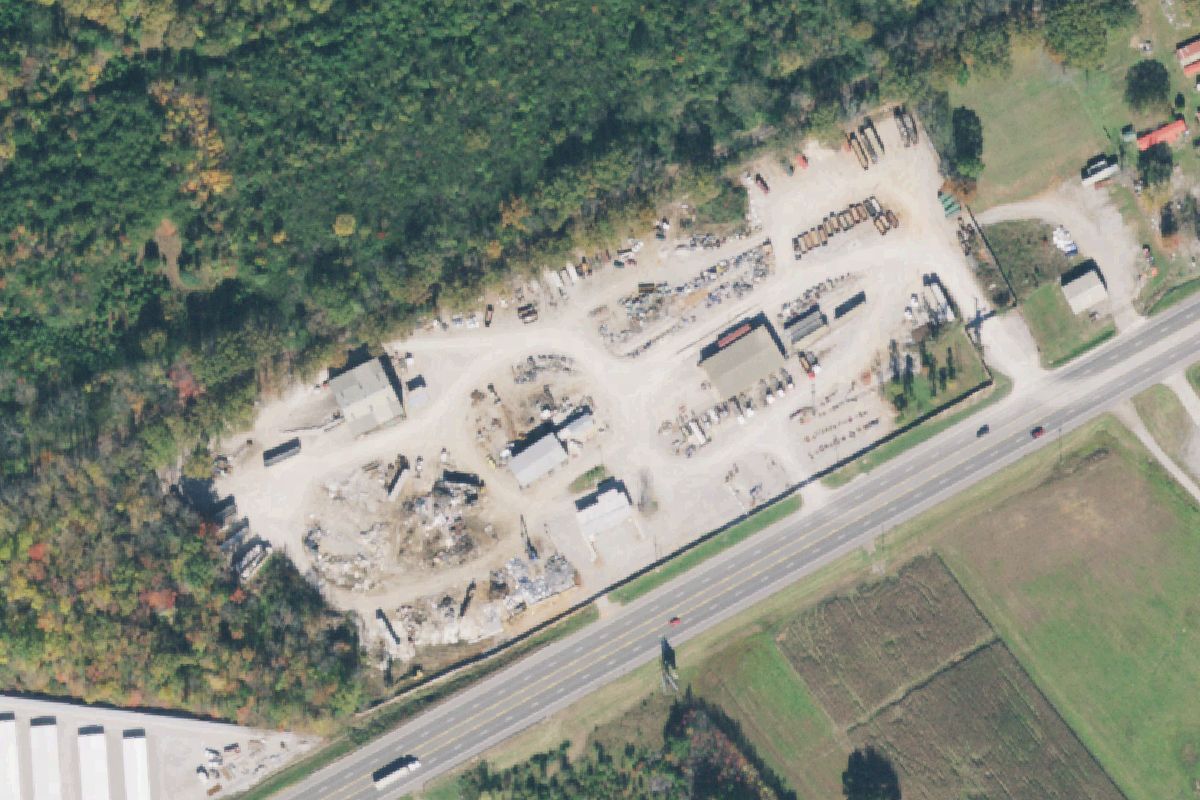 Aerial photo of CFC Recycling at 4530 Manchester Highway