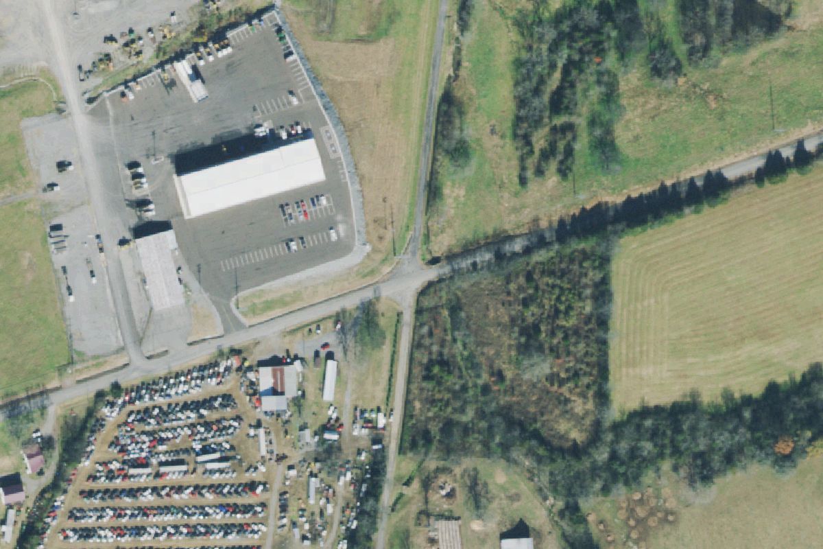 Aerial photo of McBride Auto Salvage