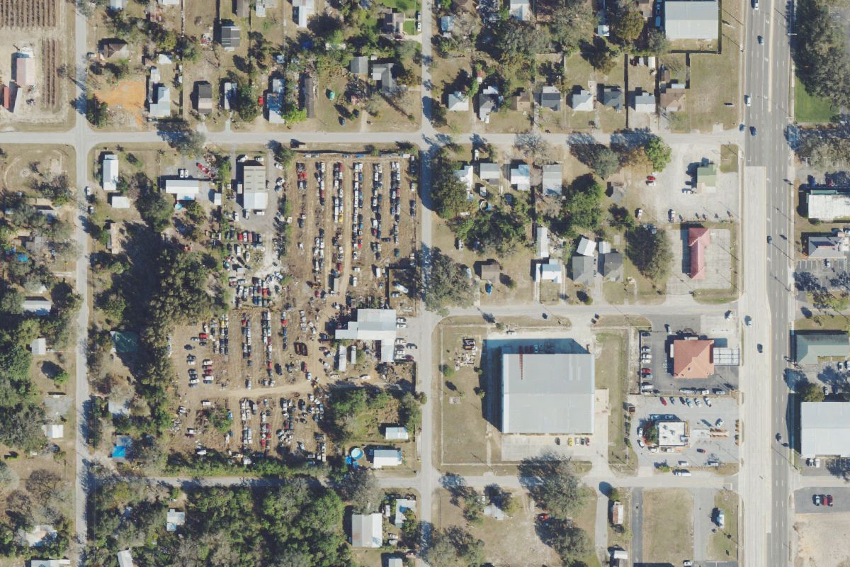 Aerial photo of Macs Auto Salvage