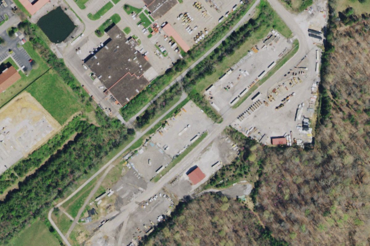 Aerial photo of TDOT Parts Yard