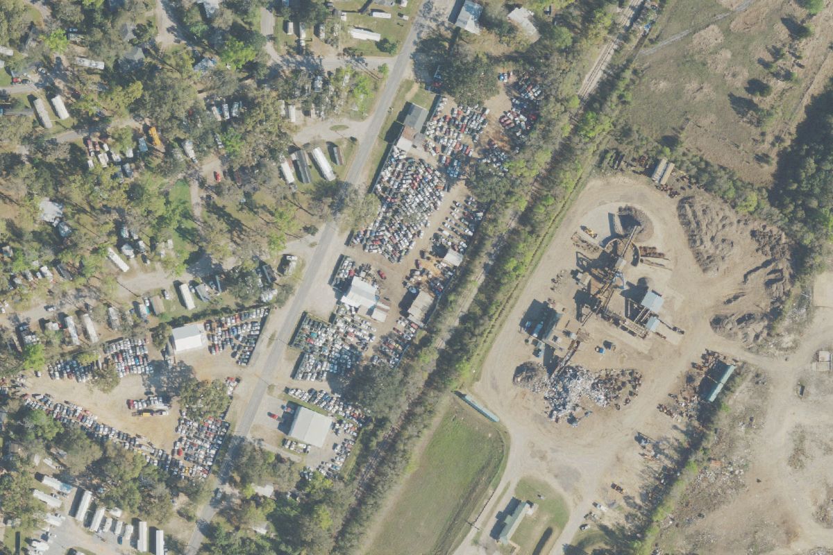 Aerial photo of Angelos Auto Parts at West Pensacola