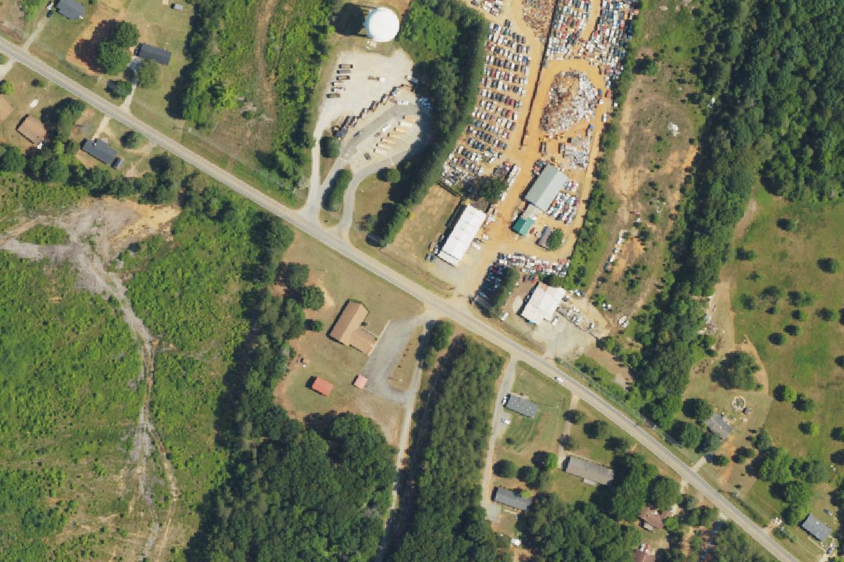 Aerial photo of Auto Parts U Pull - Lincolnton at 851 Car Farm Rd