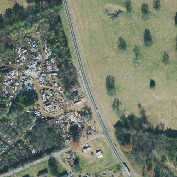 Aerial photo of Creson's Auto Sales & Recycling