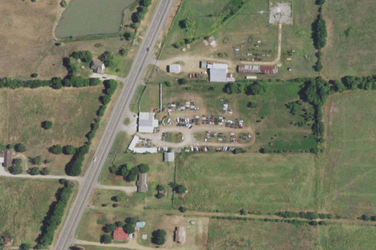 Aerial photo of Bonham Auto Salvage