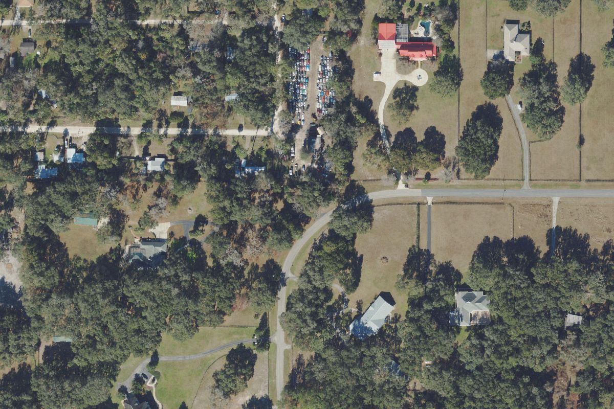 Aerial photo of Ocala Junk & Auto Parts at 8249 SE 3rd Ct