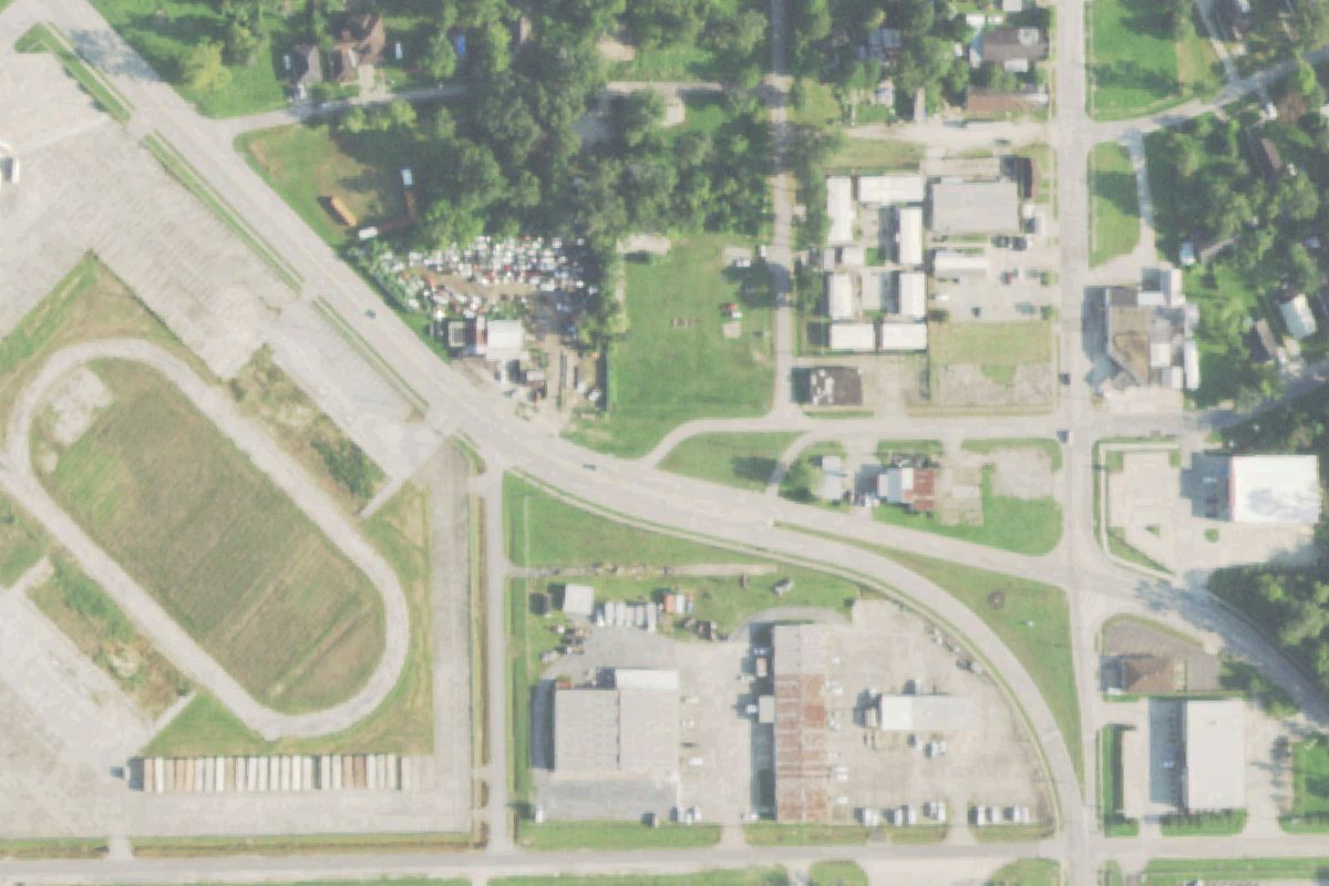 Aerial photo of J B Auto Salvage