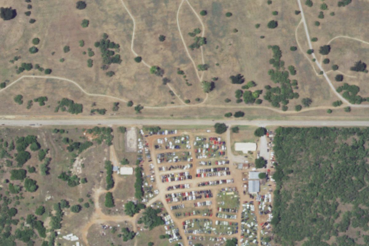 Aerial photo of Hensons Auto Salvage