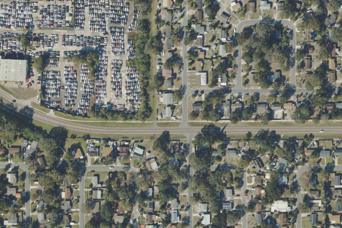 Aerial photo of Ace AA Used Auto Parts at 3215 N 43rd St