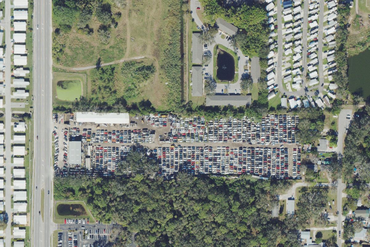Aerial photo of A & a Auto Recycling at 5507 9th St E
