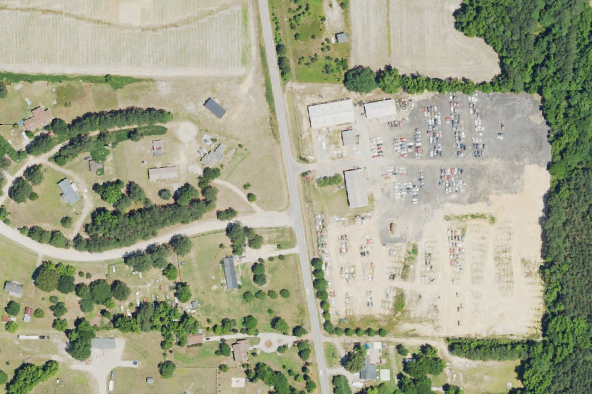 Aerial photo of Martin's Import Salvage at 3468 Wendell Rd