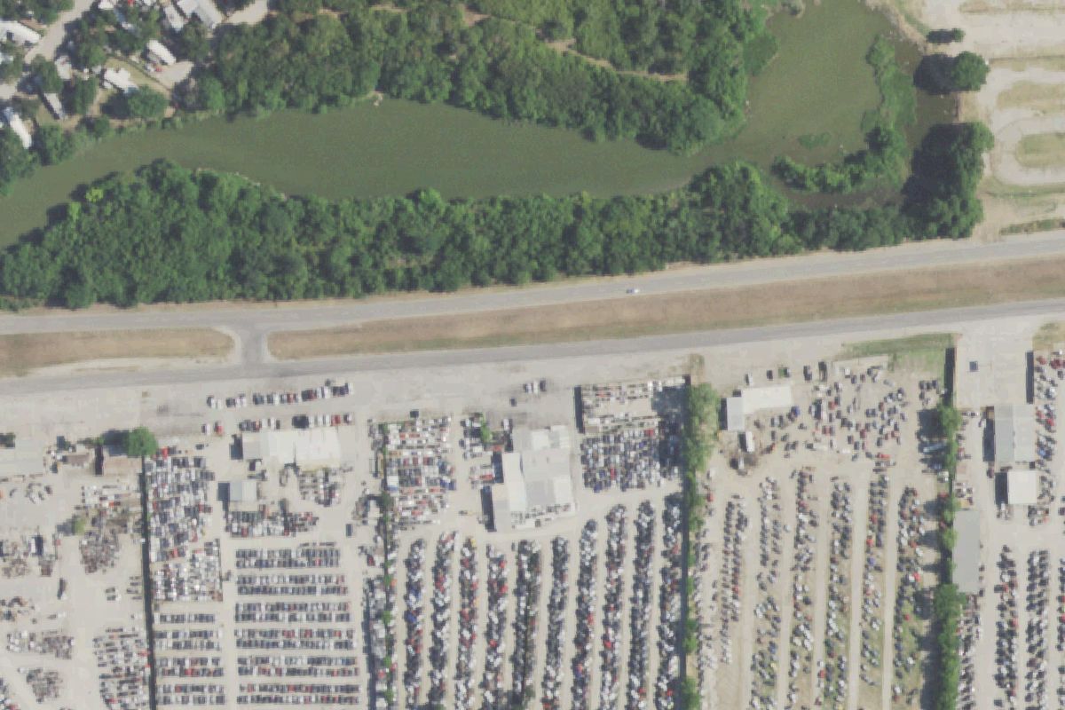 Aerial photo of Dallas Import Auto Recycling