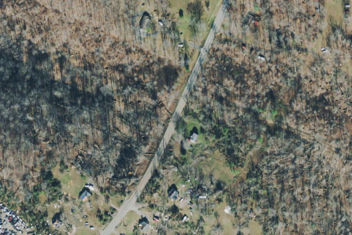 Aerial photo of Highway 70 Auto Salvage