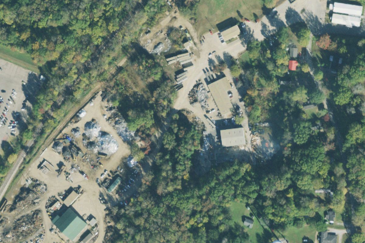 Aerial photo of SMC Recycling at Selmer
