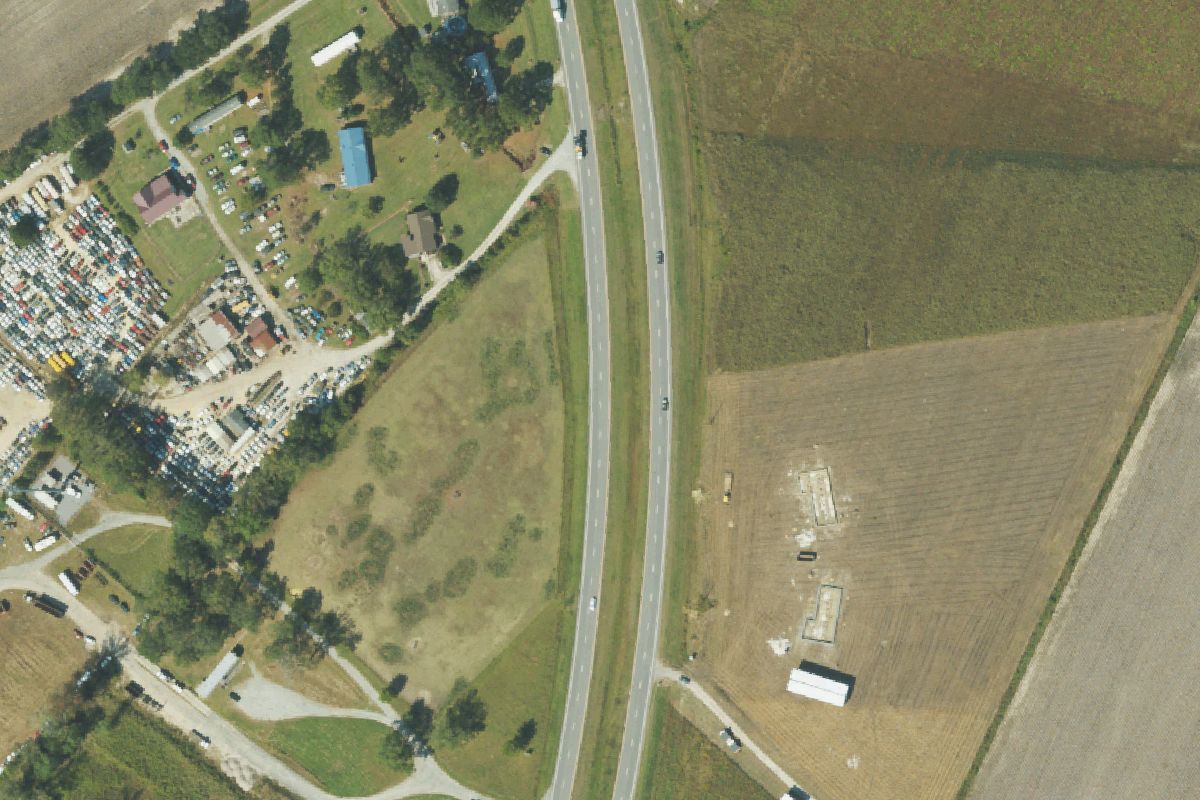 Aerial photo of West Auto Sales & Salvage at 5307 NC Hwy 11 N