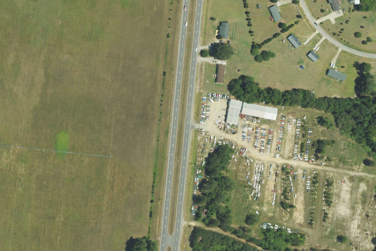 Aerial photo of Pittman's Used Parts