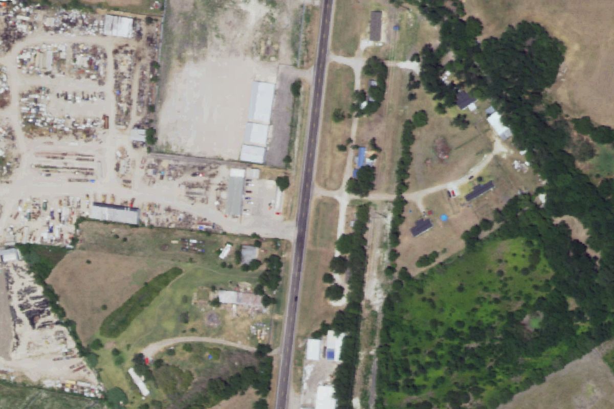 Aerial photo of Frontera Truck Parts & Equipment at 3116 S Hwy 77