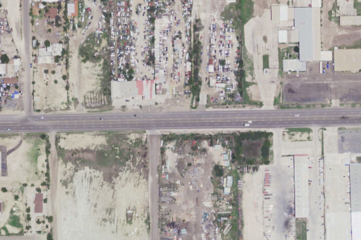 Aerial photo of Freddy's Junkyard