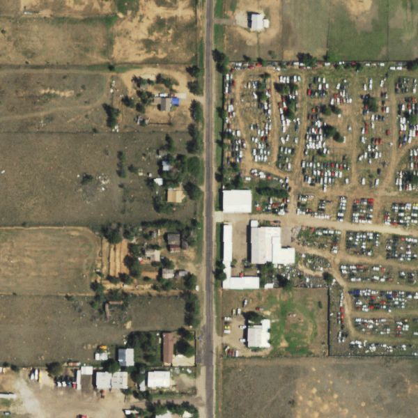 Aerial photo of Le's Used Auto Parts & Used Cars