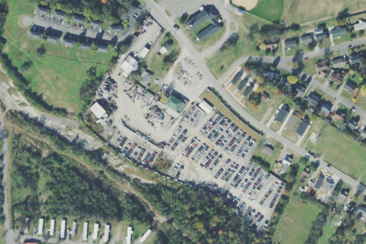 Aerial photo of Harris Auto Recycling at Lebanon