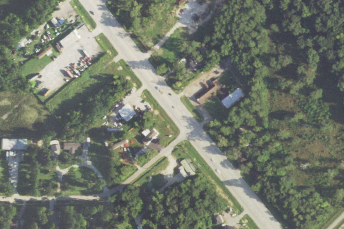 Aerial photo of Uncle G Auto Recycling at 20336 FM 1314 Rd