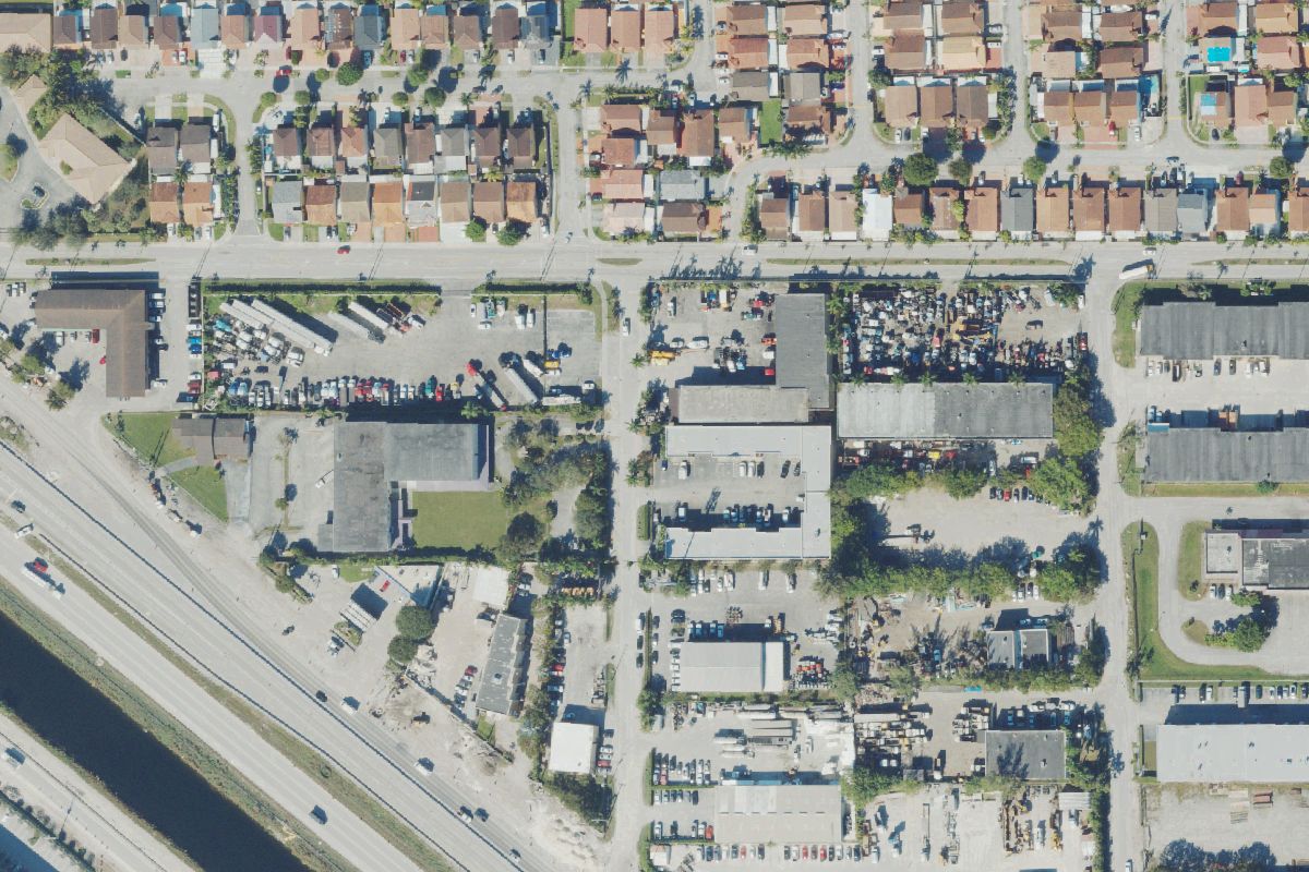 Aerial photo of Salomon Truck Parts and Export at 12195 NW 99th Ave
