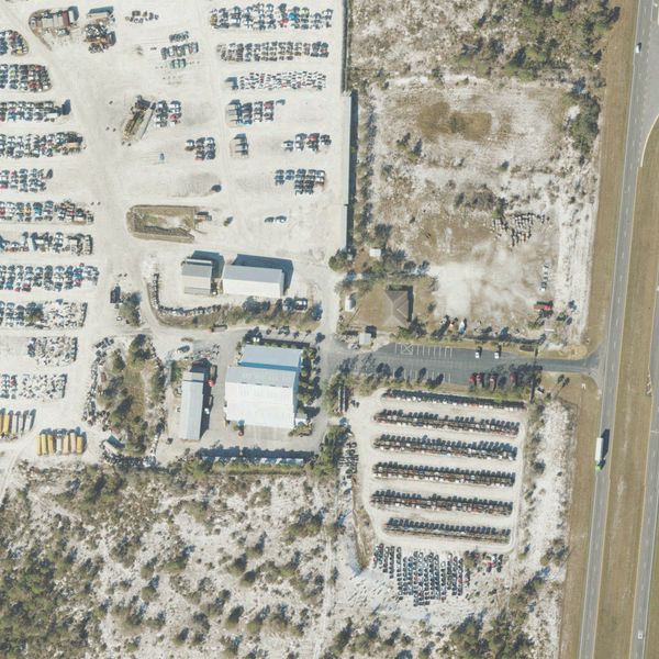 Aerial photo of Ole South Auto Salvage