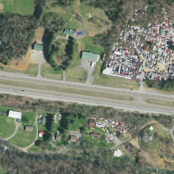 Aerial photo of Holston Valley Auto Salvage