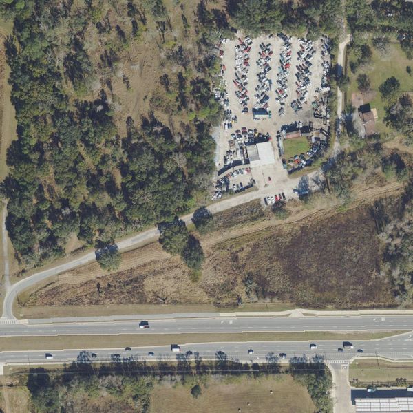 Aerial photo of Stepp's Auto and Truck Salvage
