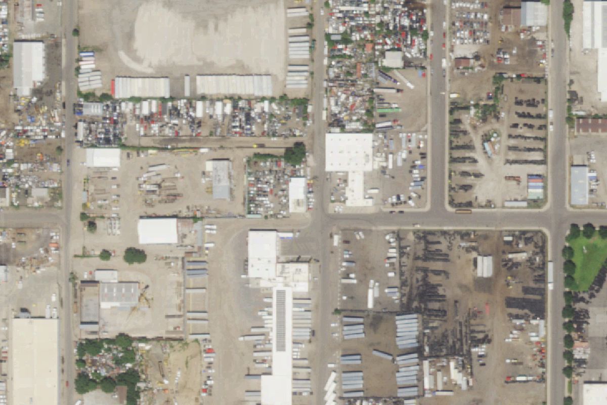 Aerial photo of Bone Yard at 5301 Monroe St