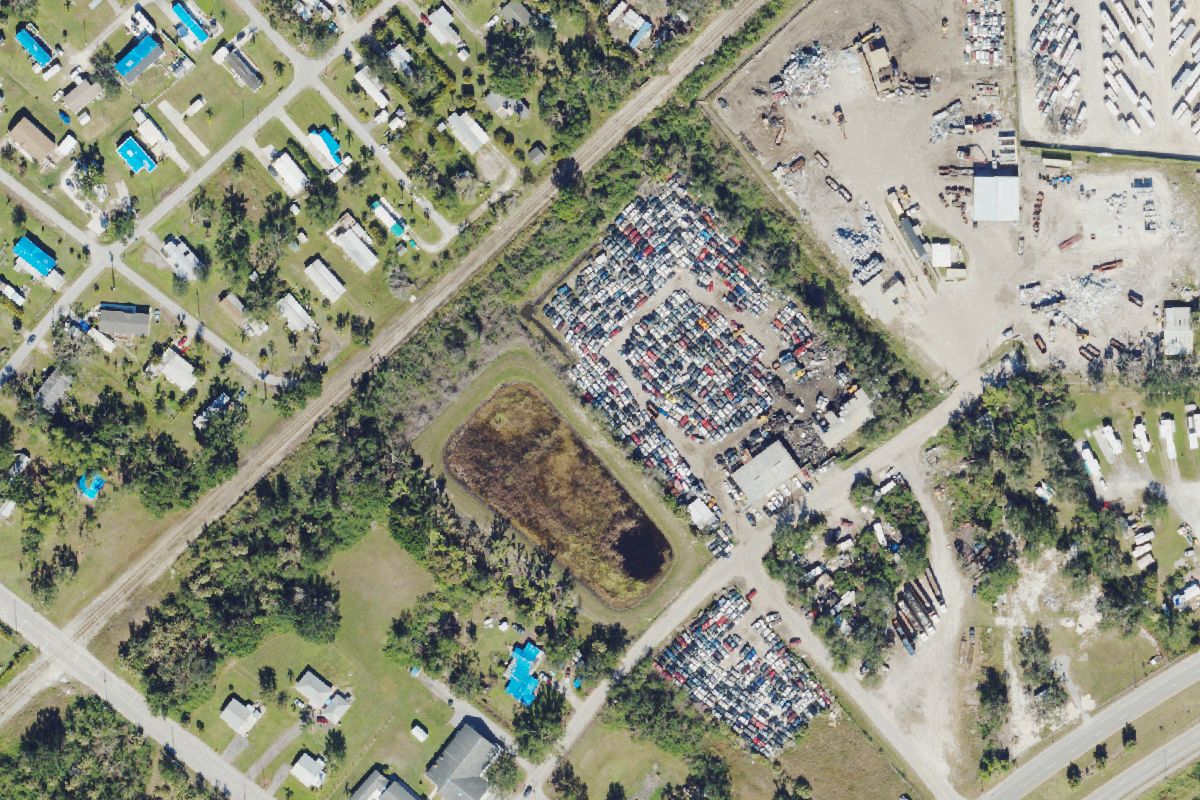 Aerial photo of MSB Used Auto Parts at 5029 Dalewood St