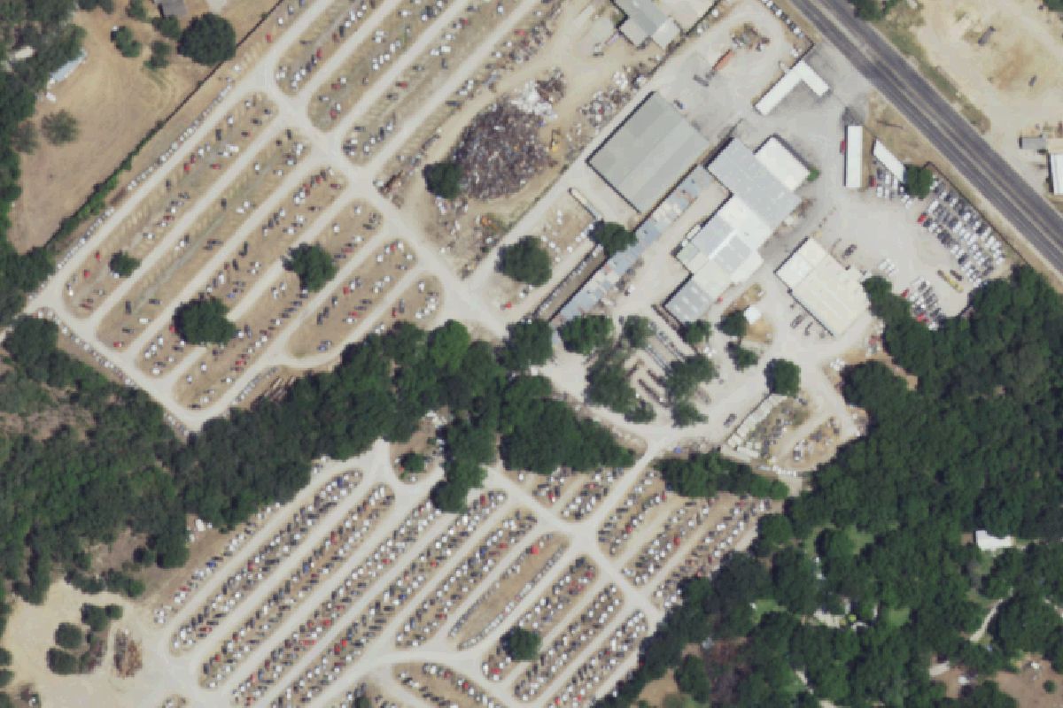 Aerial photo of Hi-Way Scrap Metal & Recycling at 2805 State Highway 279
